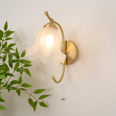Curved Gooseneck Brass Glass Bracket light Sconce