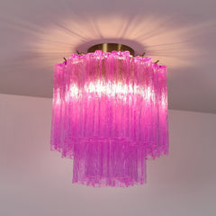 Fiora Rose Red Glass Ceiling fixture Ceiling Lamp