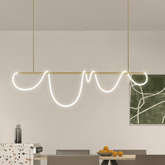 Flexible Linear Curve Crown Chandelier