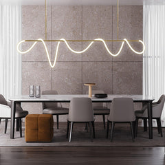 Flexible Linear Curve Crown Chandelier