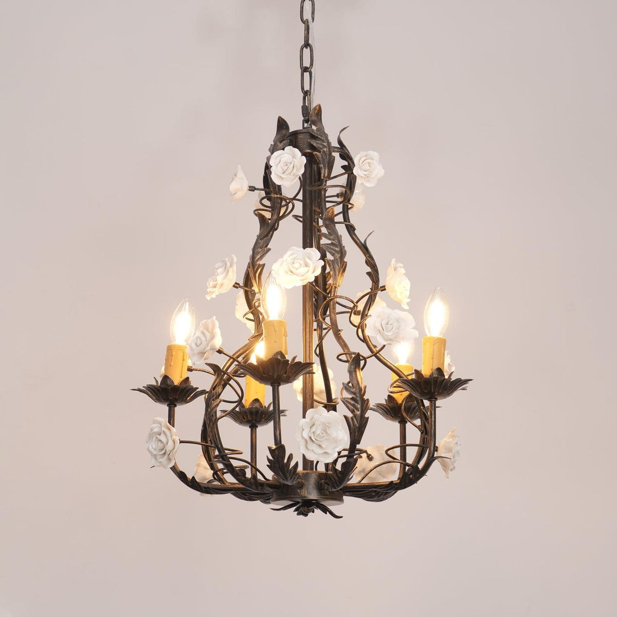 Florentine Rose Garden Gasolier Chandelier