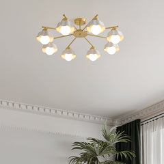 Flower Shade Candelabrum Chandelier