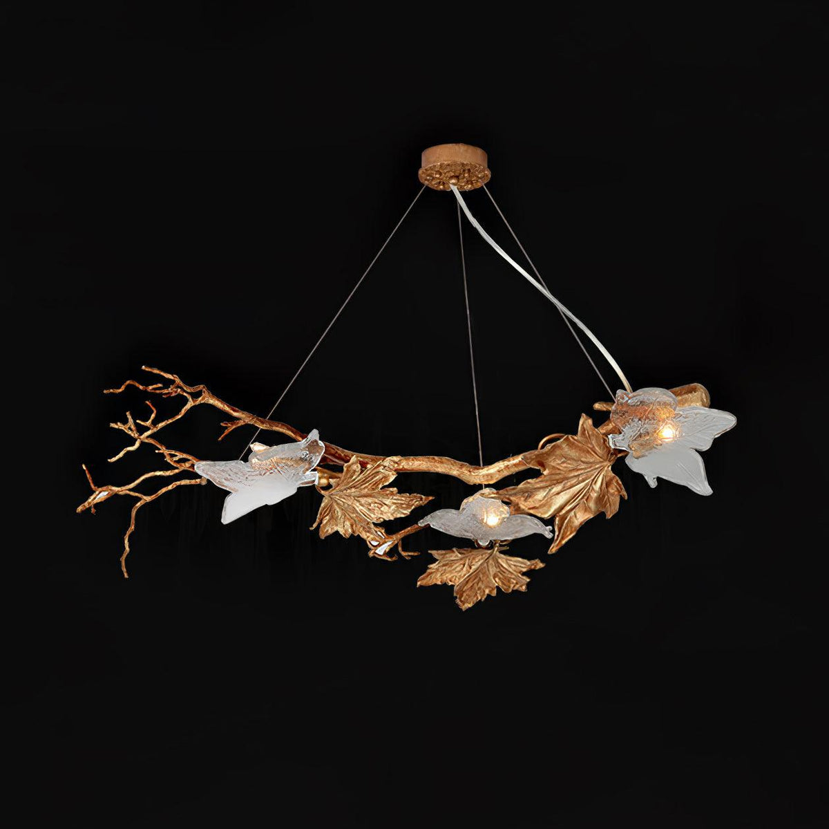 Folio Branch Brass Ceiling fixture Chandelier