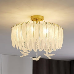 Glass Feather Ceiling fixture Ceiling Light