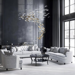 Glass Feathers Flying Electrolier Chandelier
