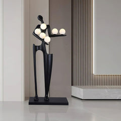 Guardian Sculpture Torchiere Lamp Floor Lamp