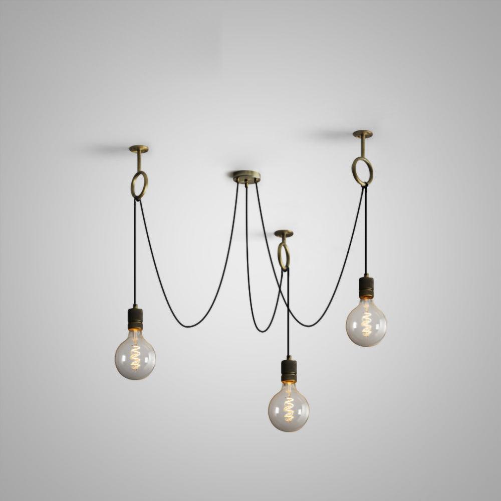 Industrial Spider Gasolier Chandelier