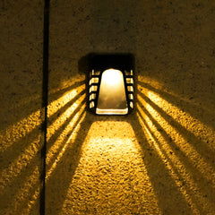 Waterproof Intelligent LED Black Modern Solar Outdoor Wall Lights