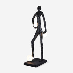 Kicking Ball Sculpture Character Reading Lamp Floor Lamp