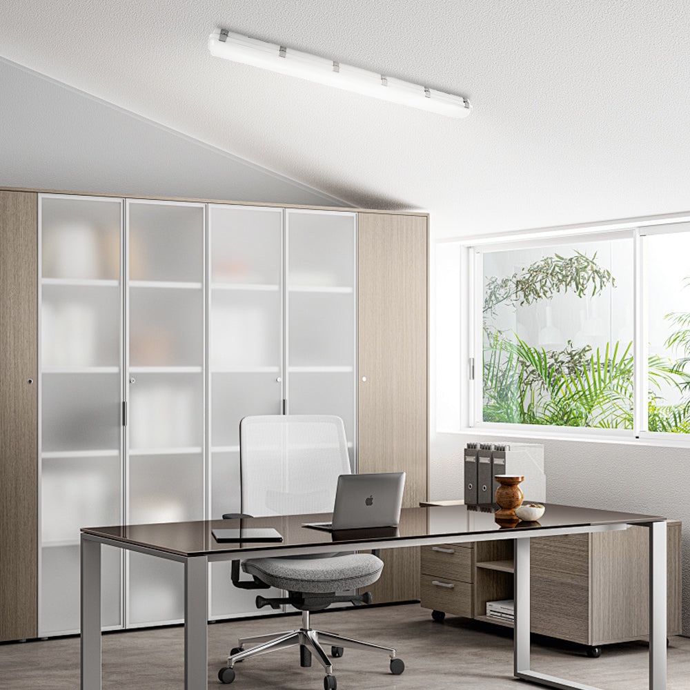 23-inch White Linear Vapor Tight LED Flush Mount Ceiling Light