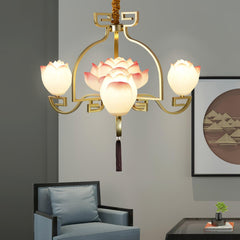 Lotus Bloom Gasolier Chandelier