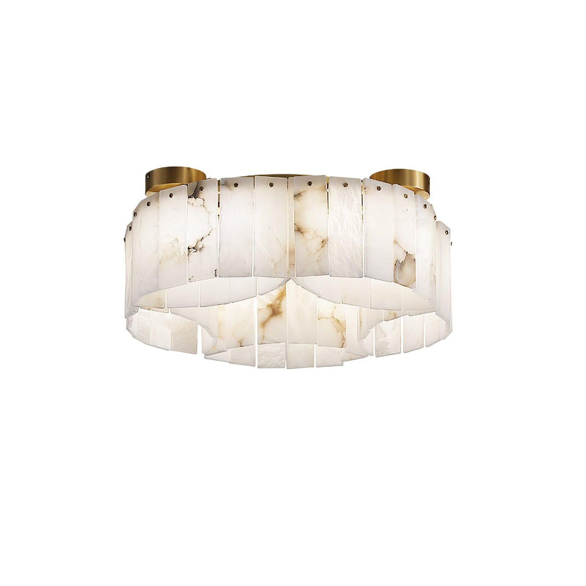 Luxe Alabaster Brass Flush mount light Ceiling Lamp