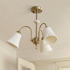 Medieval Ceramic Trumpet Electrolier Chandelier