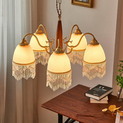 Mesh Tassel Glass Gasolier Chandelier