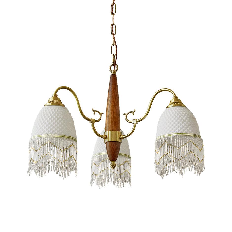 Mesh Tassel Glass Gasolier Chandelier