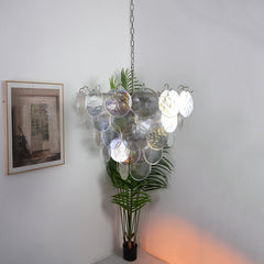 Murano Disc Iridescent Pendant light Chandelier