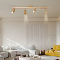 Natural Wood Beam Ceiling-mounted light Spotlight Light