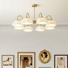 Octagonal Glass Bowl Electrolier Chandelier