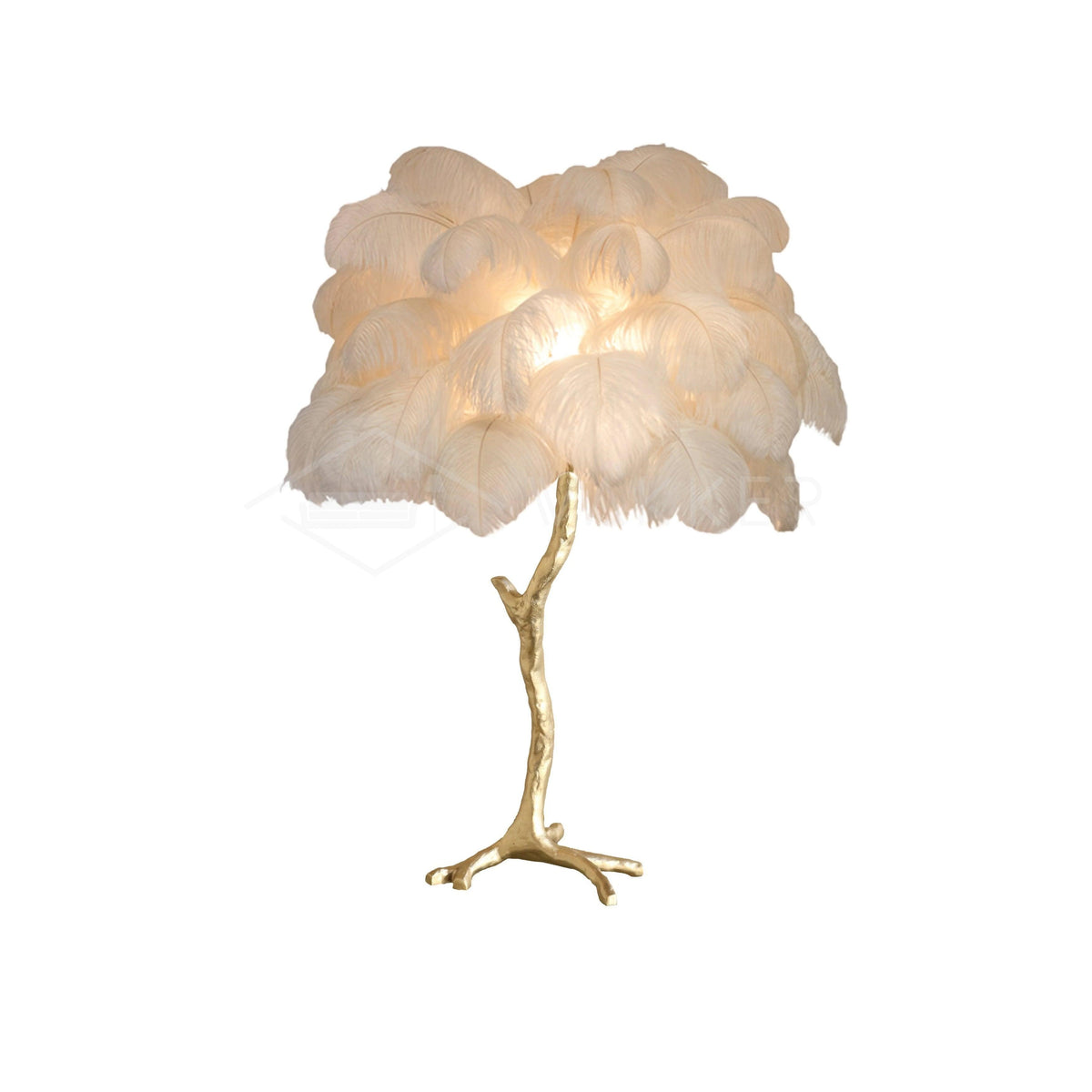 Ostrich Feather Portable lamp Table Lamp