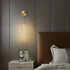 Oval LED Brass Wall light Wall Lamp