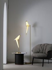 Paper Crane Bird Torchiere Lamp Floor Lamp