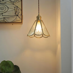 Patterned Glass Houselight Pendant Lamp