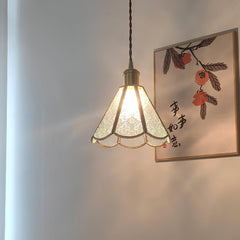 Patterned Glass Houselight Pendant Lamp