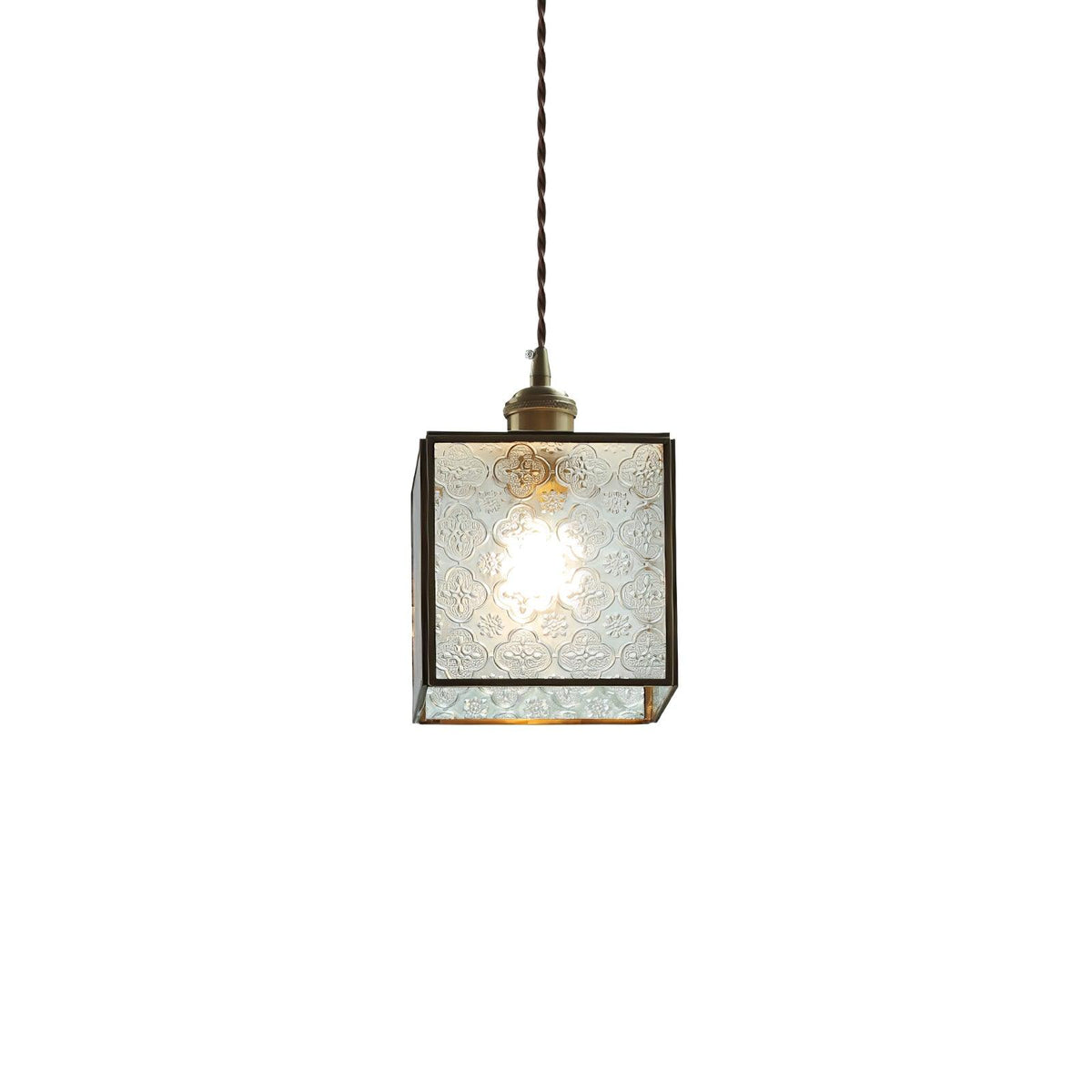 Patterned Glass Houselight Pendant Lamp