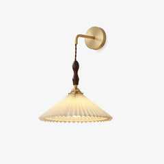 Pleated Wooden Wall light fixture Wall Lamp