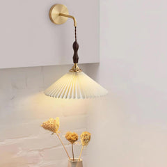 Pleated Wooden Wall light fixture Wall Lamp
