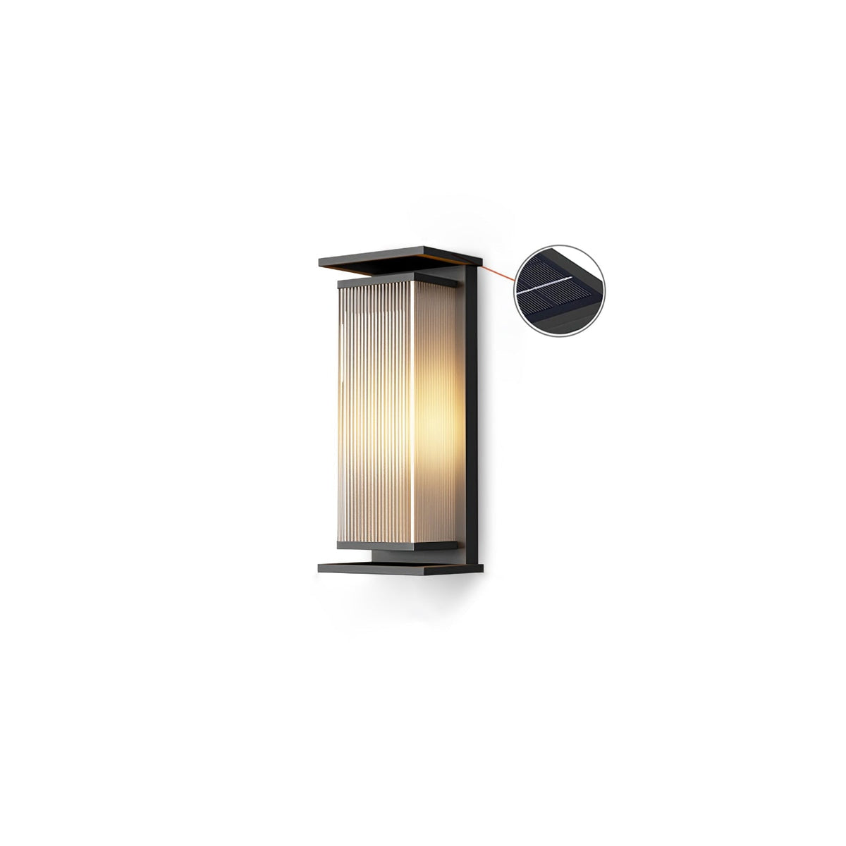 Rectangular Box Solar Outdoor Sconce Wall Lamp
