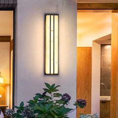 Minimalist Resin Waterproof LED Black Modern Outdoor Wall Light Fixture