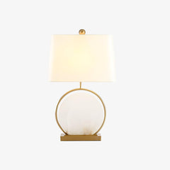 Roma White Marble Side table lamp Table Lamp