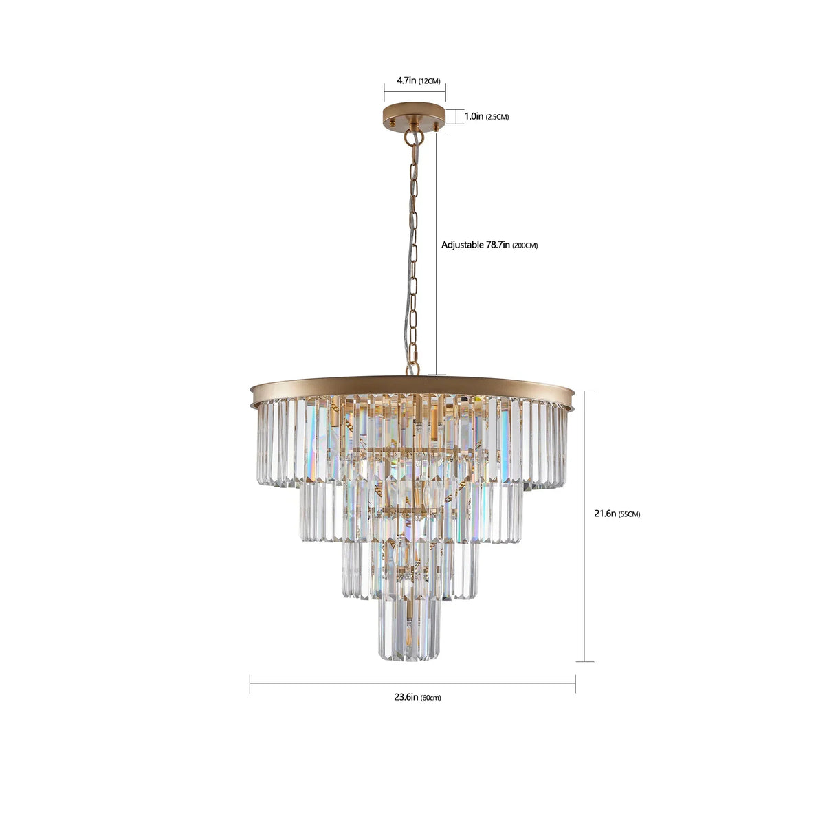 23.6" Gio Crystal Chandelier