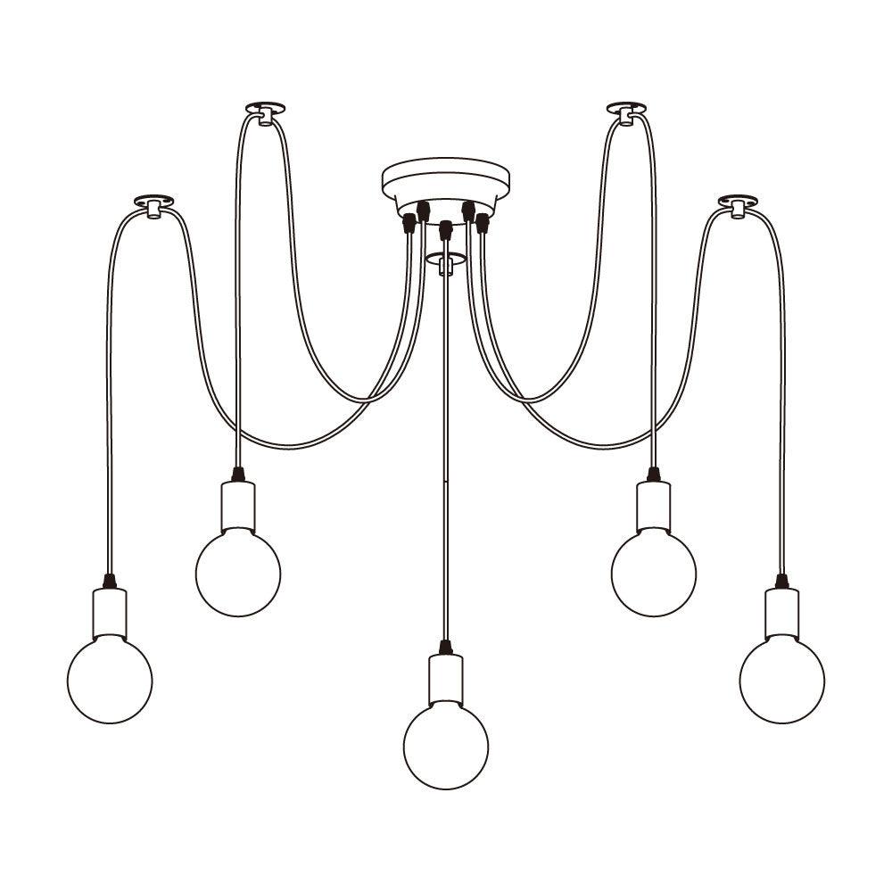 Spider Ceiling Gasolier Chandelier