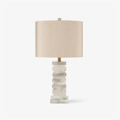 Stacked Alabaster Side table lamp Table Lamp