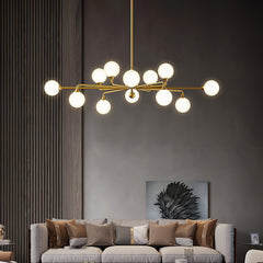 Staggered Glass Globes Electrolier Chandelier