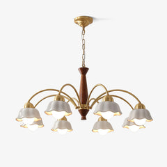 Swedish Modern Brass Ceiling fixture Chandelier