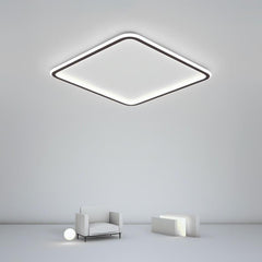 Square Industrial Black Flush Mount Ceiling Lights for Bedroom