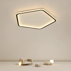 Nordic Hexagon Modern Flush Mount Lights Black Iron Ceiling Lights