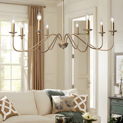 Timeless Gold Candle Crown Chandelier