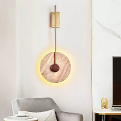Travertine Disc Wall light fixture Wall Lamp