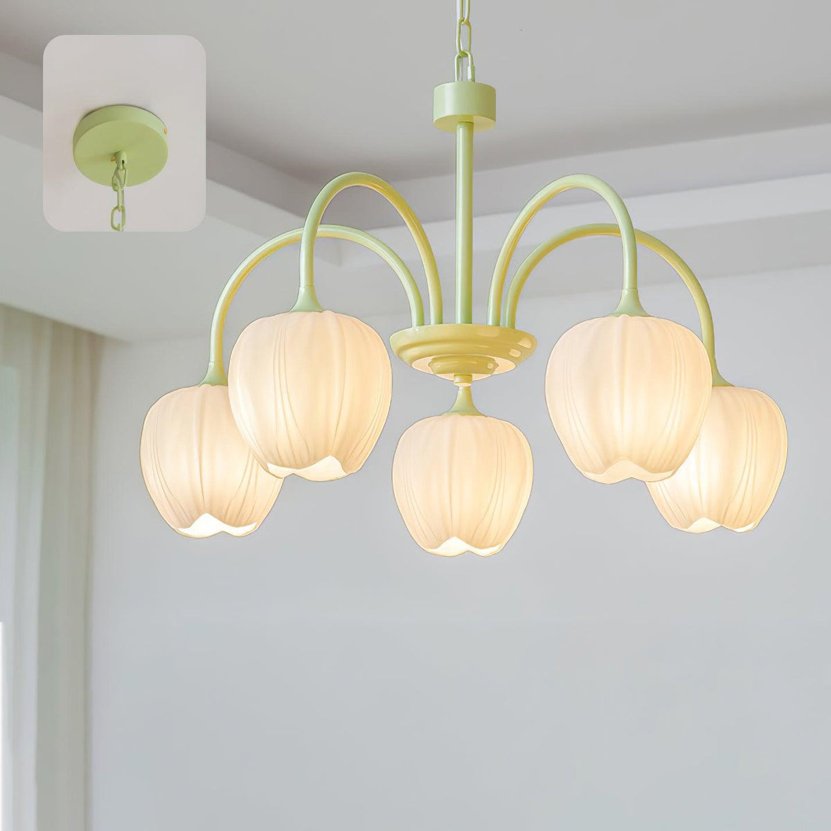 Tulip Matcha Crown Chandelier