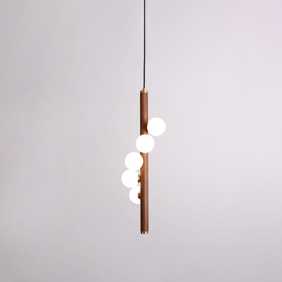 Vertical Orb Timber Drop light Pendant Lamp