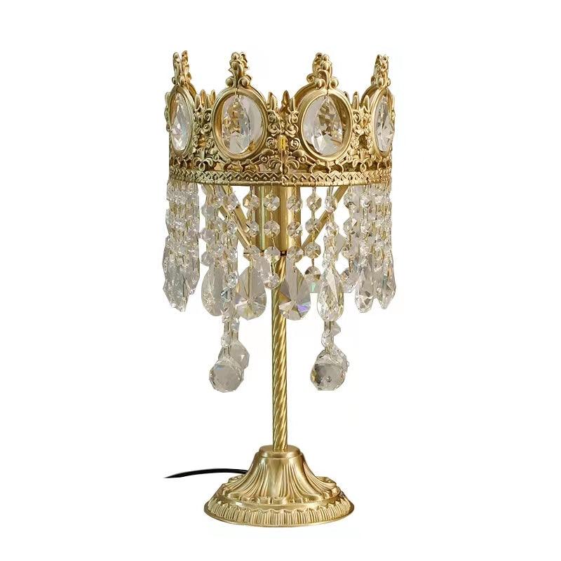 Vintage Crystal Nightstand lamp Table Light