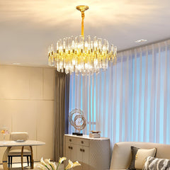 Vintage Antique Brass Gasolier Chandelier