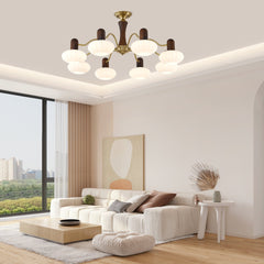 Walnut Color Embrace Ceiling fixture Chandelier