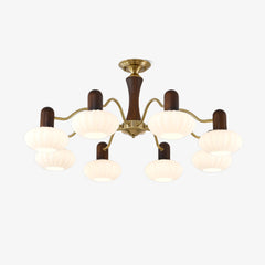 Walnut Color Embrace Ceiling fixture Chandelier