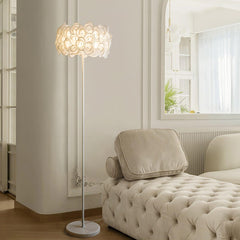 White Hydrangea Torchiere Lamp Floor Lamp
