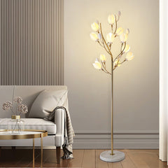 Porcelain Magnolia Accent Lamp Floor Lamp